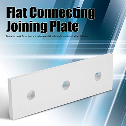 10pcs Flat Mending Plates, Straight Braces Aluminum Heavy Duty Mending Joining Plates Repair Fixing Bracket Connector(4040‑3 Hole)