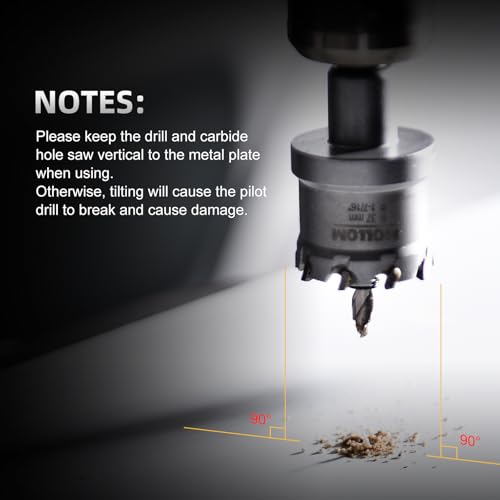 Mollom 6Pcs (19-35mm) TCT Heavy Duty Carbide Hole Saw Set 19-35mm 6