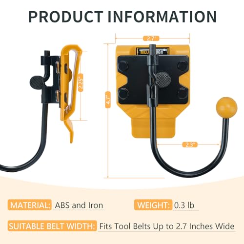 MELOTOUGH Right Handed Impact Holster 3-in-1 Drill Holster Combo with Magnetic Wristband, Tool Belt Hook