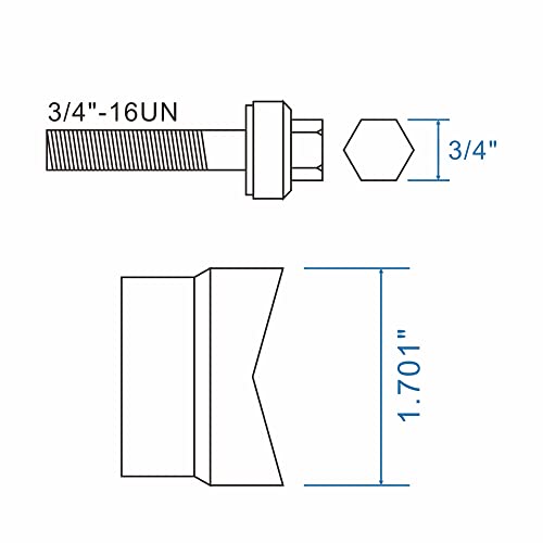 AMZCNC Manual Knockout Punch Driver Die Set 1-1/4 Inch Conduit Hole (Conduit Hole Size) 1-1/4" Knockout Punch