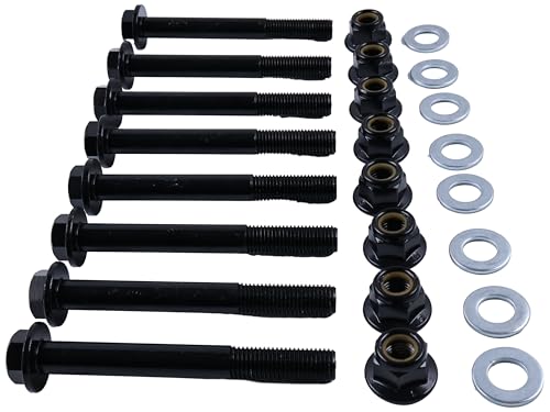 8 Kits Front A-Arm Bolt, Nut, Washer 7519043 7518560 7547333 Compatible with Polaris Ranger 400 500 570 800 900 1000