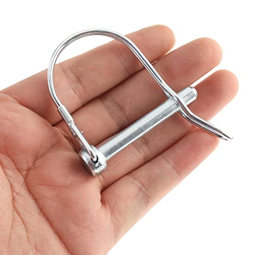 AuInn Trailer Coupler Pin, Wire Lock Pins, Shaft Locking Pin, Wire Locking Pin, Arch Shape Safety Coupler Pin with Long Ear for Trailer Farm (20 Pieces, 6mm x 50mm) 20 Pieces, 6mm x 50mm