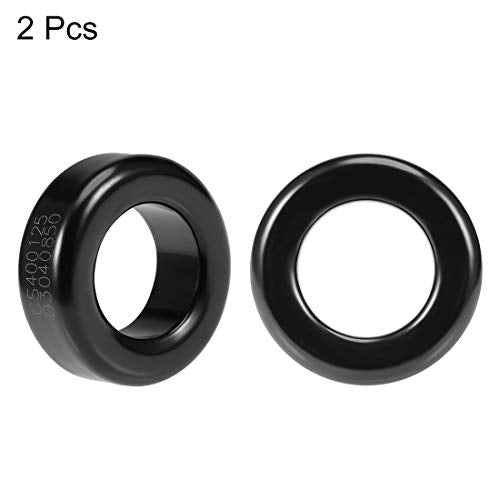 sourcing map 2 pieces 23.5 x 40.5 x 14.7 mm ferrite ring iron powder black | toroidal cores