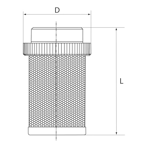 RIEGLER 134046-SKR-12-K Suction Basket for Non-Return System G 1/2 Stainless Steel 1.4301 Plastic Pack of 1