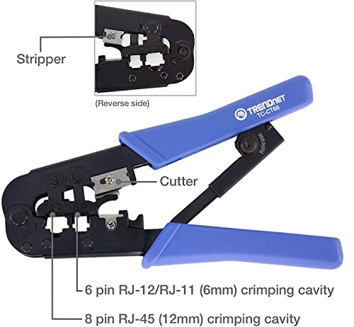 TRENDnet CT68 Cable Crimper for RJ11 / RJ45 Crimping/cutting/stripping tool