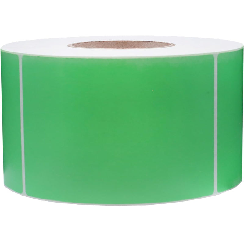 4 x 6 Thermal Transfer Green Labels, 3″ Inch Core, 1000 Count - Label Paper for Thermal Printer Labels, Permanent Adhesive, Suitable for Various Industries