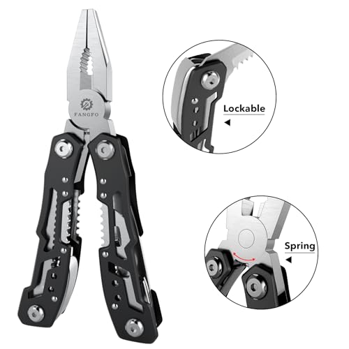 14-In-1 Multitool with Safety Locking, Professional Stainless Steel Multitool Pliers Pocket Knife, Bottle Opener, Screwdriver with Nylon Sheath ，Apply to Survival,Camping, Hunting and Hiking 6 Pcs