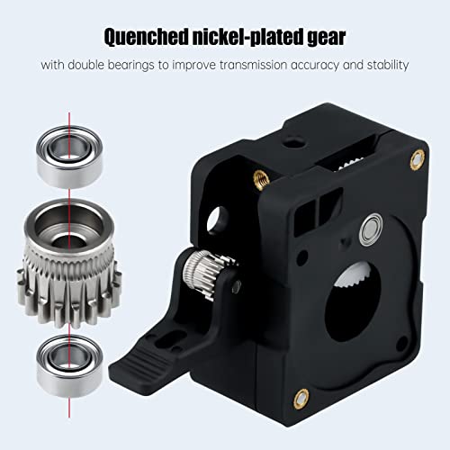 Super Light Updated Plated Hardened Steel Dual Gears HGT extruder Universal Bowden Direct Drive Compatible with NEMA14 36MM Ender 3 V2 PRO 5 Plus CR10 3D Printer
