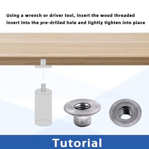 Glarks 85pcs M4 M5 M6 M8 M10 Round Base Weld Tee Nut Kit, Carbon Steel Through Hole Tee Nut, Flange Insert Female Thread T-Nuts for Hardware Fitting Fastener, Wood Furniture, Hardware Accessories