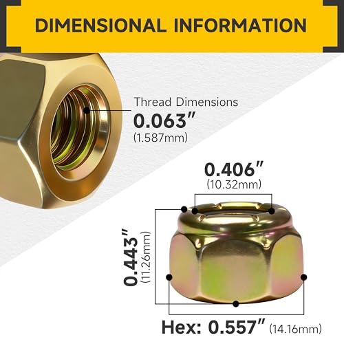 Mywish 120Pcs SAE 6#32 8#32 10#24 10#32 5/16-18 3/8-16 1/2-13 1/4-20 Hex Lock Nuts Sets & 25 Pcs 3/8-16 Lock Nuts, Nylon Insert Locknuts, Coarse Thread Hex Nuts, Nylon Insert Lock Nuts Assortment Kit