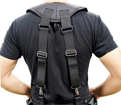 MELOTOUGH Basics Tool Belt Suspender Durable Construction Suspender for Men,Electrician Tool Pouch Tool Belt Pouches with Belt Clip, Electrical Tape Chain, Multiple Pockets Tool Organizer