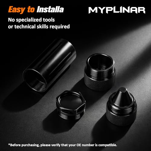 1.375''X24 Aluminum Alloy Cone Shaped Kits, Including 8Pcs Black Cone Shape Parts and 4Pcs Auxiliary Components, 12 Pack Screw Kits Compatible with Kenworth, Peterbilt, Volvo,International Trucks