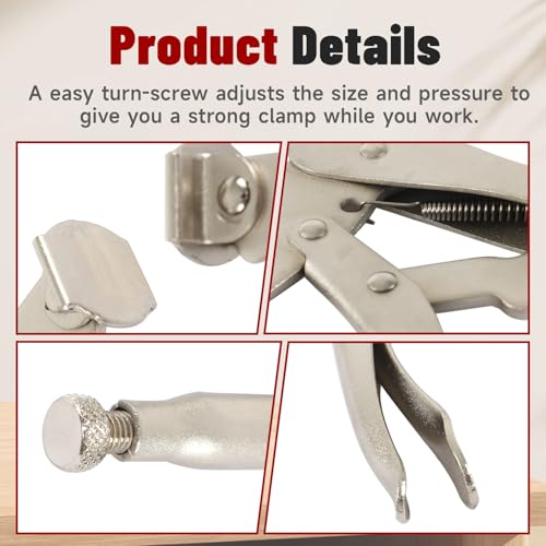findmall 11 Inch Locking C-Clamp 5Pack Locking Pliers Adjustable Welding Clamps Vise W/Regular Tip and Swivel Pad for Shop Home Farm and Automotive 1 11 in