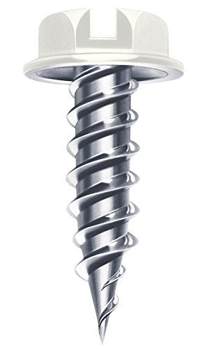 Midwest White Self Piercing Screws, #7 x 1/2" Screws, 1000 Piece No.7 x 1/2"