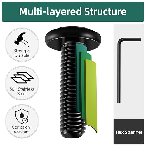 120Pcs Metric Bolt Assortment Kit M4 M5 M6 & 25Pcs M6 Bolts x 12/16/20/25/30mm Flat Head Hex Socket Cap Screws and Bolts Assortment Kit 304 Stainless Steel, Button Head Socket Cap Screws Nuts