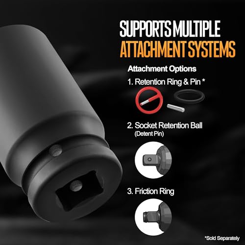 TIGHTSPOT 3/4" Drive 1-7/16 Inch Deep Jumbo Socket, 6-Pt, CR-MO Steel 19 mm Dr 36.5 mm - 6 Point