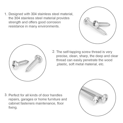 DYWISHKEY 547-Piece Assorted Wood Screws Kit, Self-Tapping, #4-#12 #4#6#8#10#12