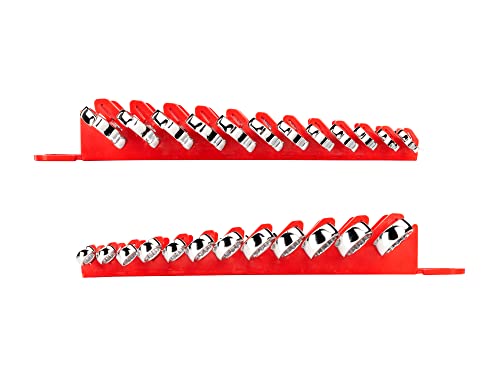 TEKTON Stubby Combination Wrench Set, 12-Piece | WRN01170 12-Piece (8-19 mm) Holder
