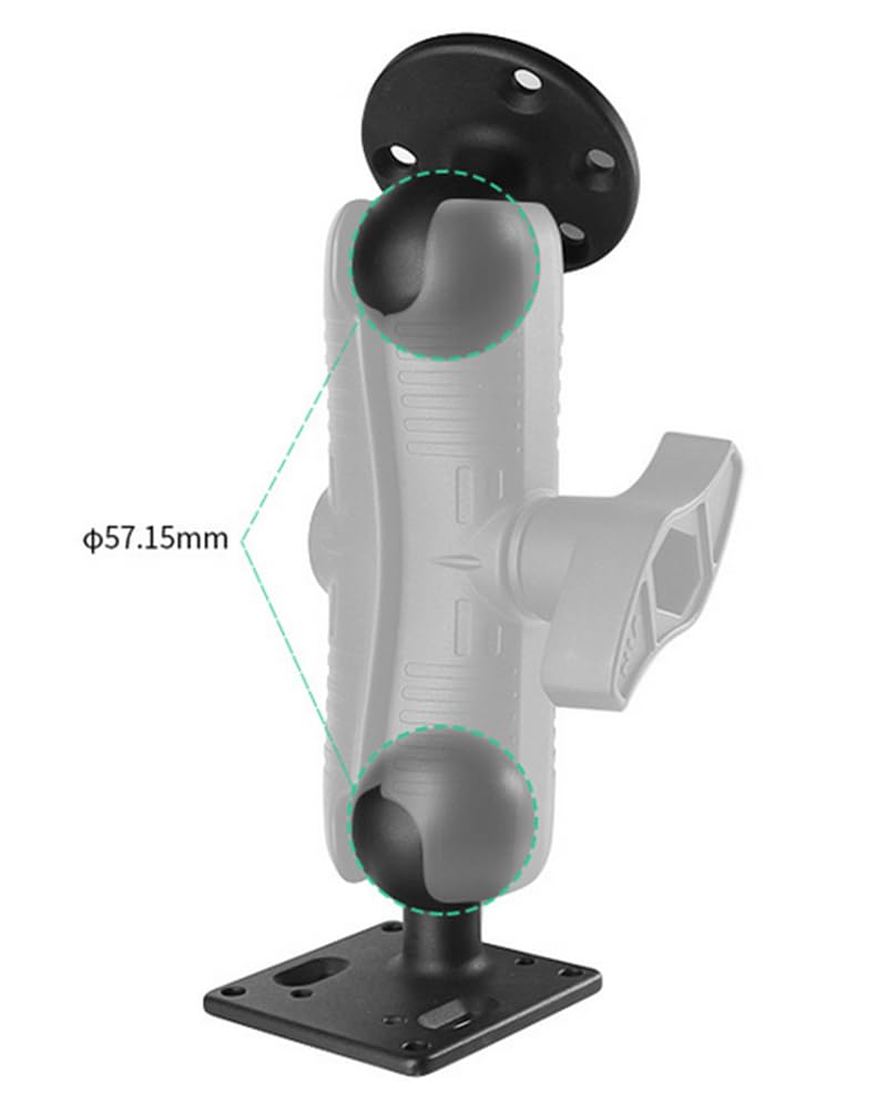 Strg Double Socket Arm with 2.25" Ball Sockets, 8.3'' Double Socket Arm Compatible with RAM and 2.25" D Size Ball Mounts Ball Components 2.25" Ball (8.3 inch Long)