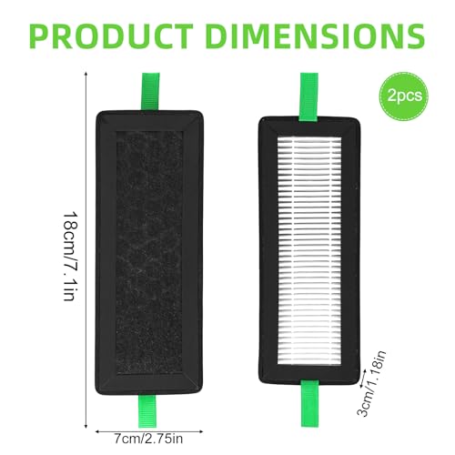 2pcs 3D Printer Air Filters for Bambu Lab, Activated Carbon Air Filter Replacements Practical 3D Printer Accessories Parts Kit Compatible with Bambu Lab P2S
