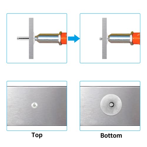 Jiozermi 120 Pcs Aluminum Blind Rivets, 3/16” x 1/2” Pop Rivets Assortment, Silver (Pack of 2) 3/16” x 1/2”, 120 Pcs (Pack of 2)