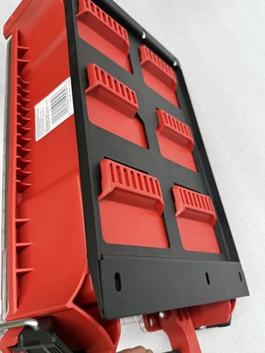 VELCKING for Milwaukee Packout Mounting Plate, Metal Storage Base, Wall and Floor Compatible Toolbox Mount (Black, 1-Half Plate) Black