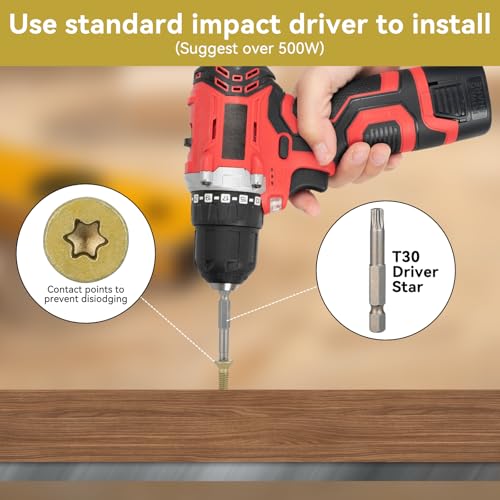 120Pcs#14 x 2-3/4" Trailer Deck Screws-T30 Torx Self-Tapping Screws for Trailers,Wood Metal,Truck Beds & Metal Framing with Reamer Tip 14 x 2-3/4-120