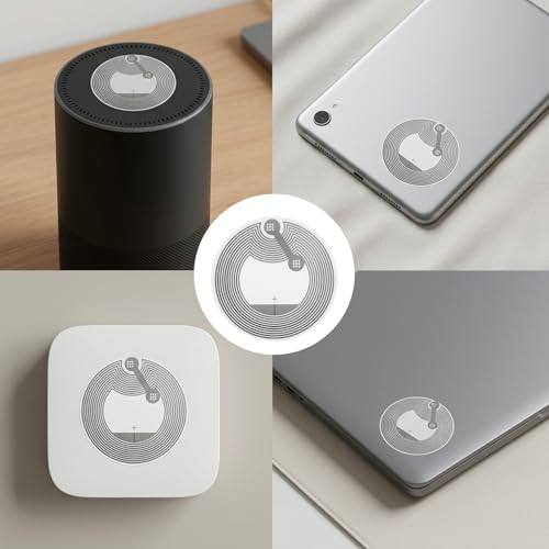NFC Tag Stickers, Pack of 60, NTAG213 Chips Programmable NFC Stickers, for Smart Home Automation and Office Efficiency, 25 mm NFC Cards with Rewritable Function