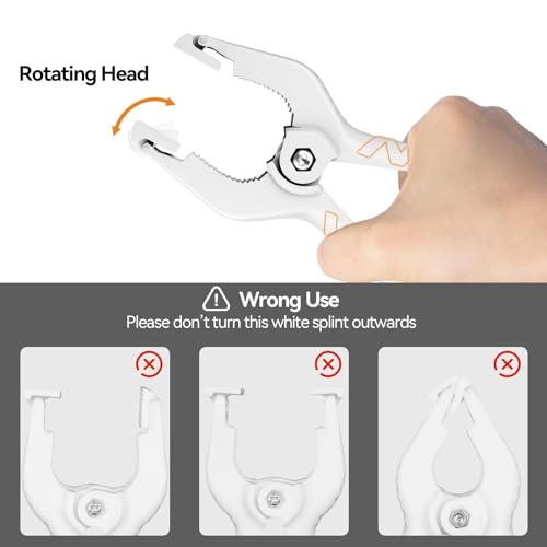 EMART 12 Pack Heavy Duty Spring Clamps 6 inch Plastic White Backdrop Clips 6inch