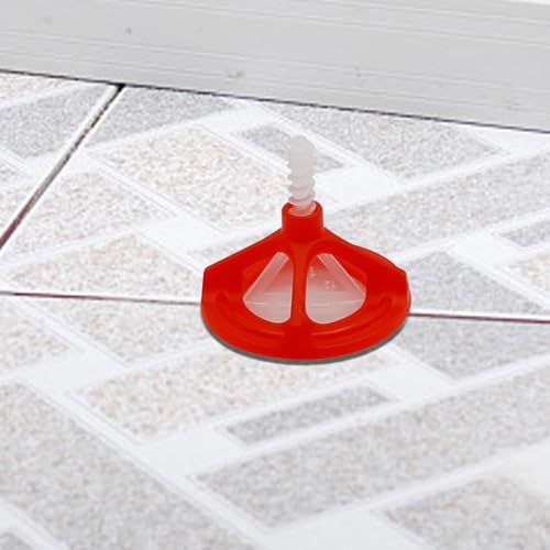 1/8 Tile Leveling System Spiral Tile Spacers Leveling System Tile Anti-Loosening and Spacing System Kit (1/8"-300pcs White Base + 100pcs Red Cap) 1/8"-300pcs White Base + 100pcs Red Cap
