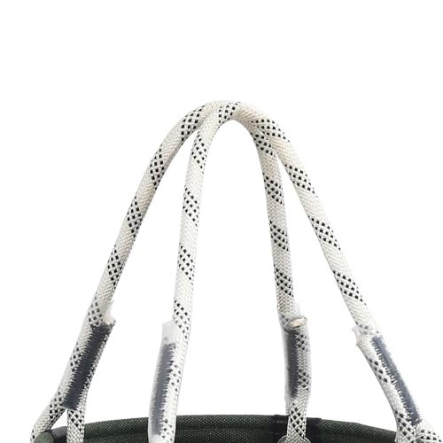 Canvas Bucket, 40x30cm 30KG Load Bearing Canvas Tool Organizer Plastic Bottom Work Bucket Tool Bag Nails Bolts Tool Organizer for Maintenance Work(Green) Green