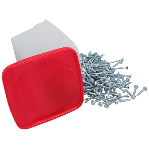 Supplying Demand 86-11236-500PK HVAC Self-Tapping Sheet Metal Screws - Size 8 x 1 in. - 1/4 in. Hex Head