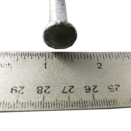 (5) 10" - 100d Galvanized Spike nails, long exterior use rust resistant timber spike - (5) Pack