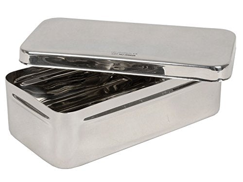 GIMA 5868 stainless steel box, 20 cm x 10 cm x 6 cm