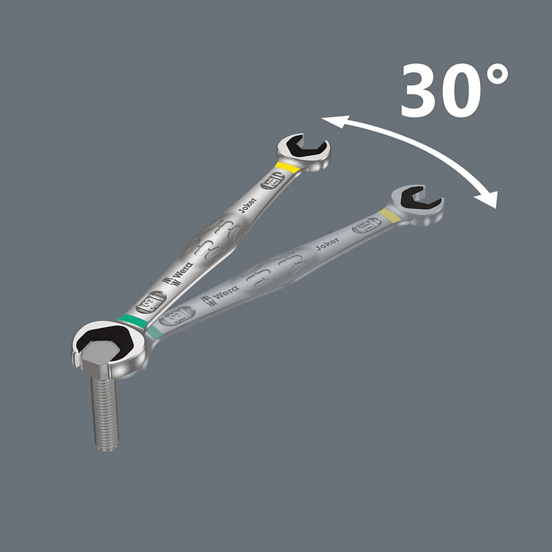 Wera 05003765001 Joker Metric Double Open-Ended Wrench, 17 mm x 19 mm One Size