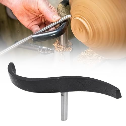 5/8in S Shaped Lathe Tool Rest, Alloy Steel Cast Iron Curved Bowl Turning Rest, Sturdy Woodworking Lathe Accessory