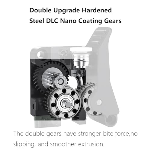 2Pack Extruder Gear Kit for Creality K2 Plus, 3D Printer Wear Resistance DLC Coating Hardened Steel Extrusion Gear Kit for K2 Plus Combo K2 Series