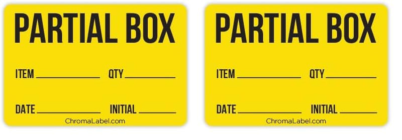 ChromaLabel 2 x 3 Inch Permanent Color-Code Rectangle Partial Box Shipping Labels, 250 Stickers/Roll, Yellow, Partial Box (Pack of 2) 2" x 3" (Pack of 2)