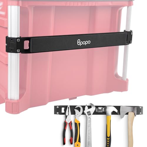 Battery Holder and Magnetic Tool Holder Strip Fit for Milwaukee Packout Rolling Toolbox