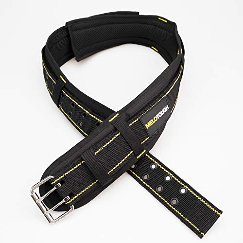 MELOTOUGH 1pcs Padded Tool Belt with D-ring Adjustable Tool Belt + 1pcs Tool Belt Suspenders Work Belt Suspenders for Men Big and Tall Heavy Duty