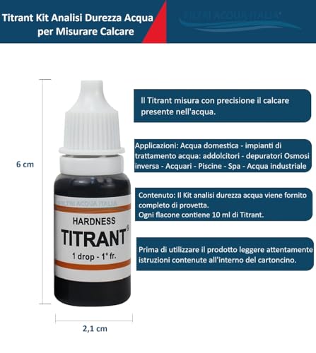 Titrant Water Hardness Analysis Kit (French Grade) for Gauge and Limescale