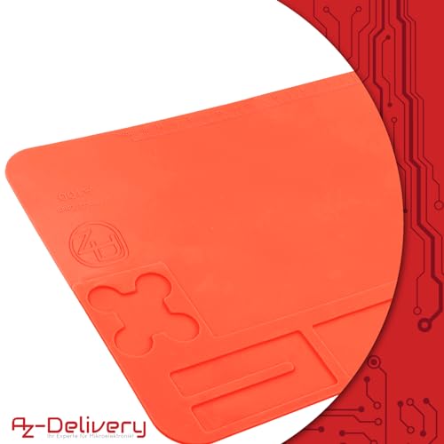 AZ-Delivery 3 x Soldering Mat Premium Heat Resistant Silicone for Soldering Iron & Soldering Station - Perfect for Workshop - Large Non-Slip Rubber Mat, Soldering Iron Set & Soldering Set Suitable