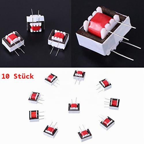 10pcs 600:600 Ohm 1:1 EI14 Isolating Transformer Audio Transformers | Impedance adjustment for amplifier, EMI reduction, radio communication component, high efficiency
