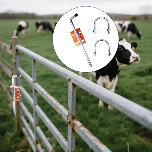 Heavy Duty Gate Anchor Cane Bolt – 17 Inch Drop Rod Stake for Farm, Garden, Ranch Fence Gates – Prevent Swinging & Sagging – Zinc Plated Steel 1