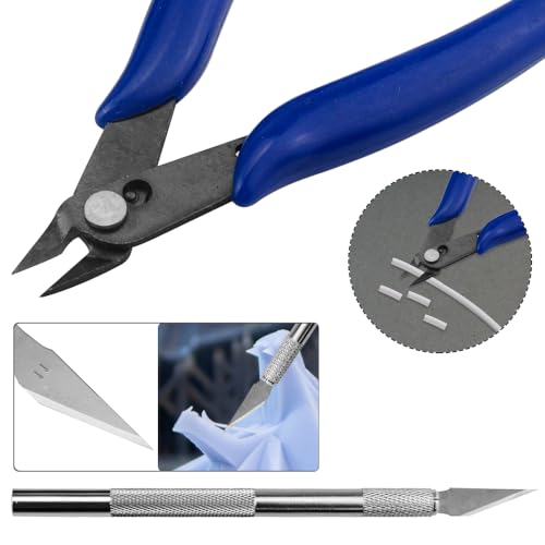 31PCS 3D Printer Accessories Tool Kit 3D Print Tool Kit Cleaning needle Pliers Tweezers Scraper Cleaning Knife Carving Chisel for 3D Printing Removing Cleaning Finishing