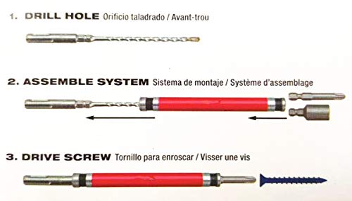 24PC, 3/16" x 7" with 1/4" SDS Plus Hex Rotary Hammer Drill Bits for Concrete Screw, Rotary Drill Bit 3/16, Sds Plus Bits (3/16 x 7,24) 24 3/16 x 7