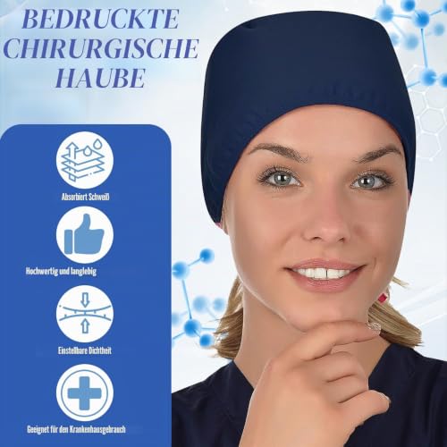 Surgical Hood Fabric Surgical Doctor Costume Accessories, Suitable for Medical Work | Pharmacists, Dentists, Veterinarians, Medical Personnel, Unisex Blue