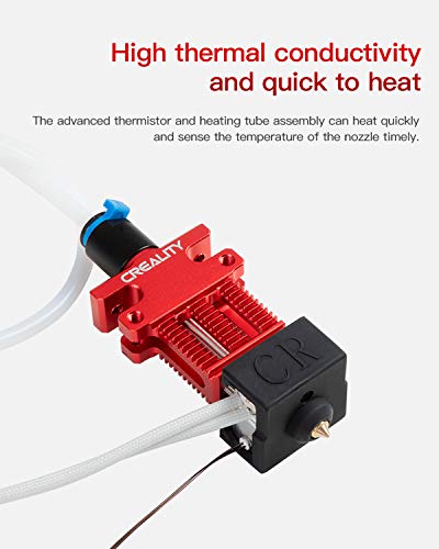 Creality CR-6 SE 3D Printer Parts Hotend Kit, Aluminium Alloy Extruder Hotend Nozzle Kit, with Teflon Tube, MK Nozzle, Heat Block and Silicone Sock for 3D Printer CR-6 SE/CR-6 MAX/CR-5 Pro