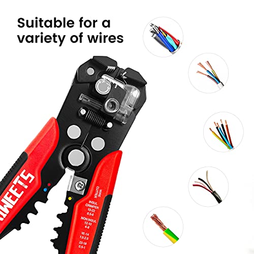 KAIWEETS Digital Multimeter with Case, DC AC Voltmeter, Ohm Volt Amp Test Meter and Continuity Test Diode Voltage Tester | Wire Stripper - 3 in 1 Automatic Self Adjusting Wire Stripping Tool