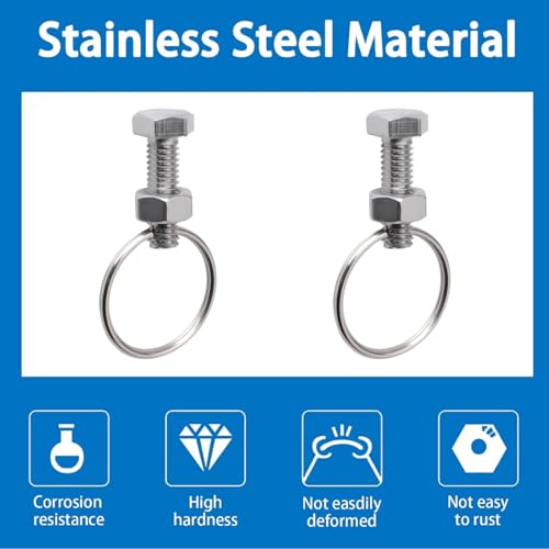 INCREWAY M6 Bolts with Nuts Screw Kits, 24 Set Greenhouse Bolts and Rings Creates Hanging Anchor Points in Glazing Bar Channels to Plant Clips for Climbing Plants